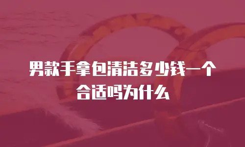 男款手拿包清洁多少钱一个合适吗为什么