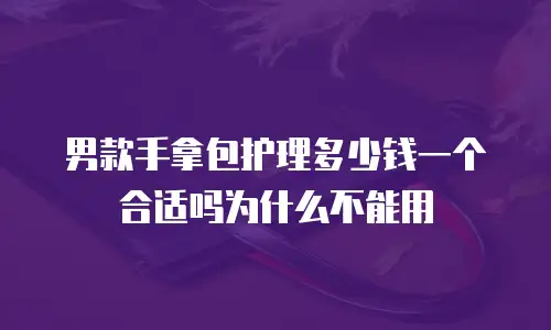 男款手拿包护理多少钱一个合适吗为什么不能用