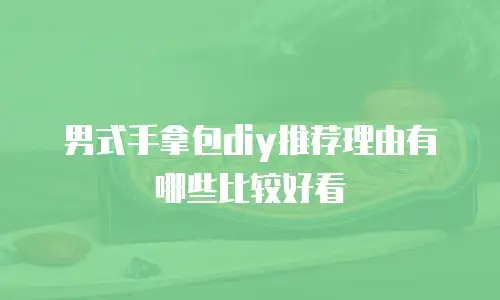 男式手拿包diy推荐理由有哪些比较好看