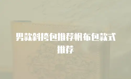 男款斜挎包推荐帆布包款式推荐