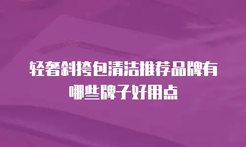 轻奢斜挎包清洁推荐品牌有哪些牌子好用点