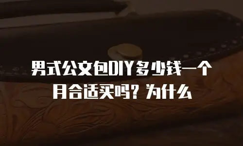 男式公文包DIY多少钱一个月合适买吗？为什么