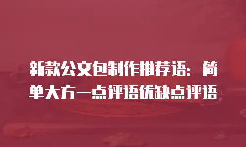 新款公文包制作推荐语：简单大方一点评语优缺点评语