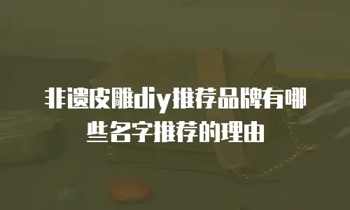 非遗皮雕diy推荐品牌有哪些名字推荐的理由