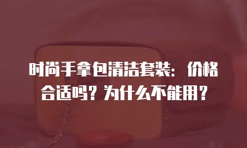 时尚手拿包清洁套装：价格合适吗？为什么不能用？