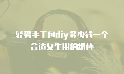 轻奢手工包diy多少钱一个合适女生用的纸杯