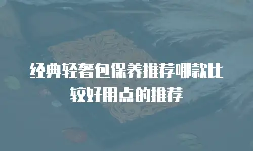 经典轻奢包保养推荐哪款比较好用点的推荐