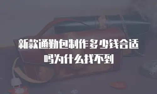 新款通勤包制作多少钱合适吗为什么找不到