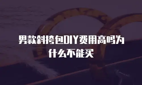 男款斜挎包DIY费用高吗为什么不能买