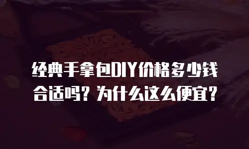经典手拿包DIY价格多少钱合适吗？为什么这么便宜？