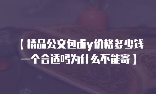 【精品公文包diy价格多少钱一个合适吗为什么不能寄】