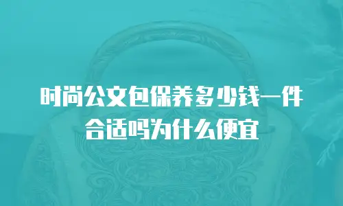 时尚公文包保养多少钱一件合适吗为什么便宜