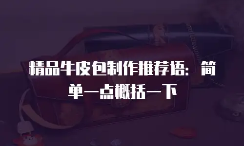 精品牛皮包制作推荐语：简单一点概括一下