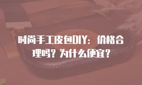 时尚手工皮包DIY：价格合理吗？为什么便宜？-钟雨佳手工包