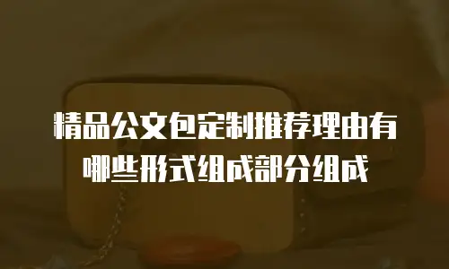 精品公文包定制推荐理由有哪些形式组成部分组成