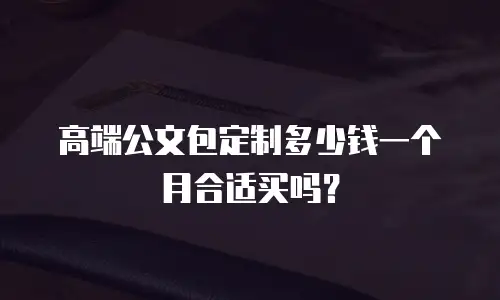 高端公文包定制多少钱一个月合适买吗？