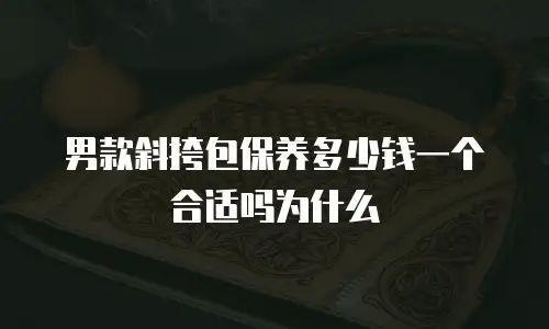 男款斜挎包保养多少钱一个合适吗为什么