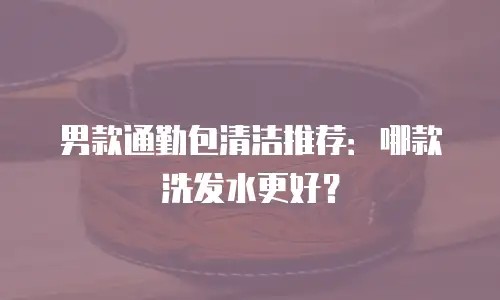 男款通勤包清洁推荐：哪款洗发水更好？