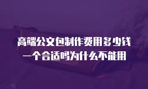 高端公文包制作费用多少钱一个合适吗为什么不能用