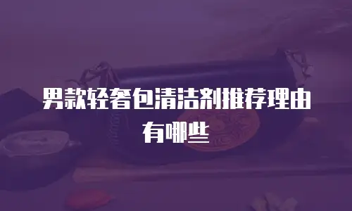 男款轻奢包清洁剂推荐理由有哪些