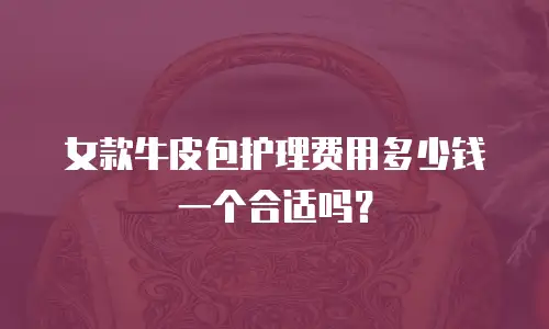 女款牛皮包护理费用多少钱一个合适吗？