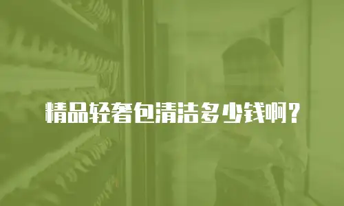 精品轻奢包清洁多少钱啊？