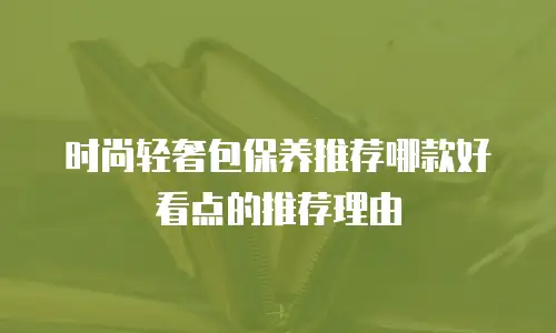 时尚轻奢包保养推荐哪款好看点的推荐理由