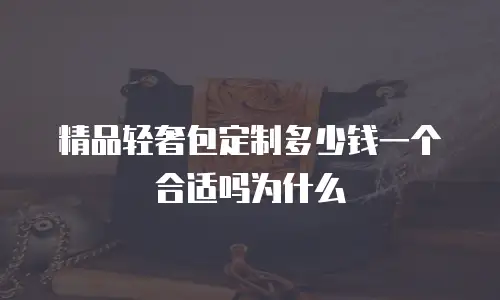 精品轻奢包定制多少钱一个合适吗为什么