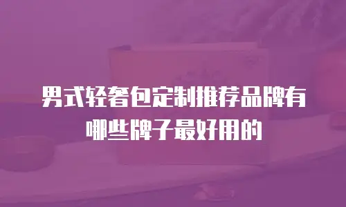 男式轻奢包定制推荐品牌有哪些牌子最好用的