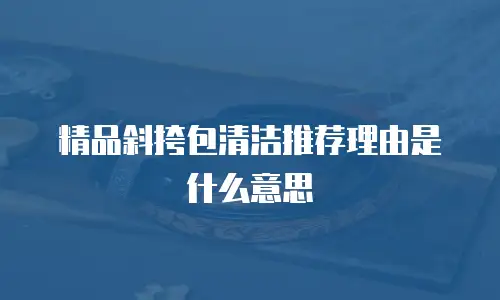 精品斜挎包清洁推荐理由是什么意思