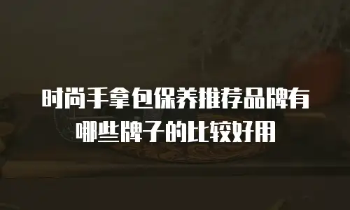 时尚手拿包保养推荐品牌有哪些牌子的比较好用