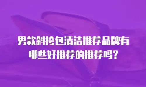 男款斜挎包清洁推荐品牌有哪些好推荐的推荐吗？