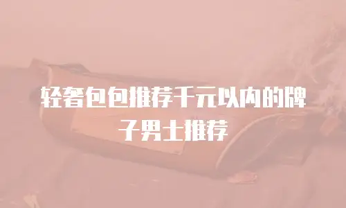 轻奢包包推荐千元以内的牌子男士推荐