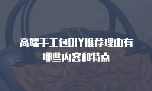 高端手工包DIY推荐理由有哪些内容和特点