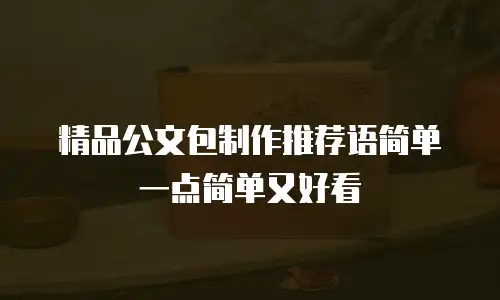 精品公文包制作推荐语简单一点简单又好看