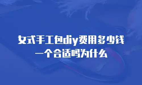 女式手工包diy费用多少钱一个合适吗为什么