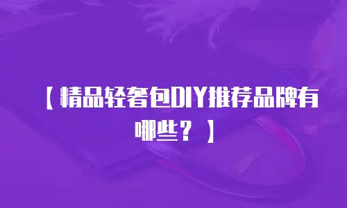 【精品轻奢包DIY推荐品牌有哪些？】