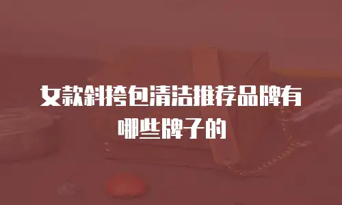 女款斜挎包清洁推荐品牌有哪些牌子的
