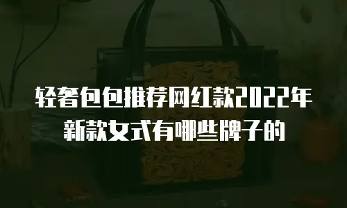 轻奢包包推荐网红款2022年新款女式有哪些牌子的