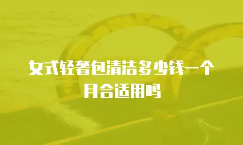 女式轻奢包清洁多少钱一个月合适用吗