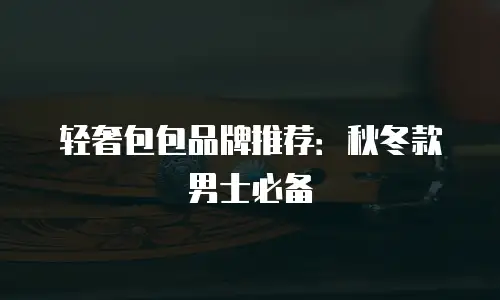 轻奢包包品牌推荐：秋冬款男士必备