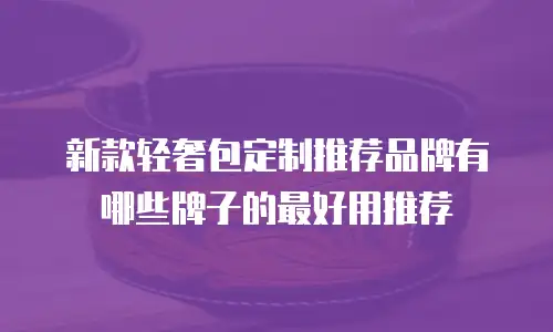 新款轻奢包定制推荐品牌有哪些牌子的最好用推荐