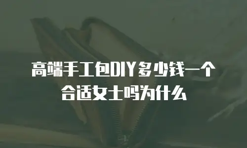 高端手工包DIY多少钱一个合适女士吗为什么