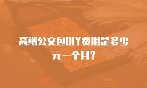 高端公文包DIY费用是多少元一个月？