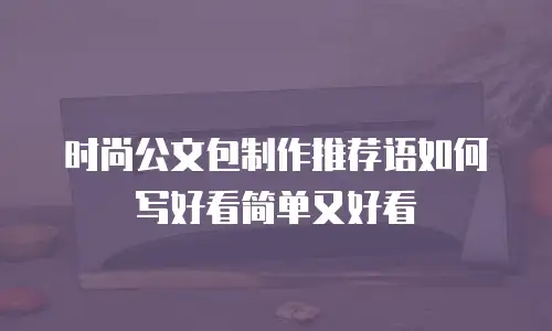 时尚公文包制作推荐语如何写好看简单又好看