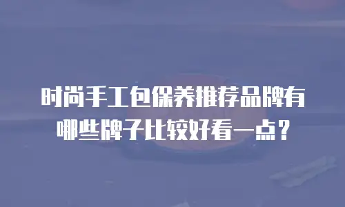 时尚手工包保养推荐品牌有哪些牌子比较好看一点？