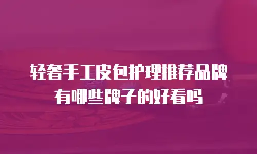 轻奢手工皮包护理推荐品牌有哪些牌子的好看吗