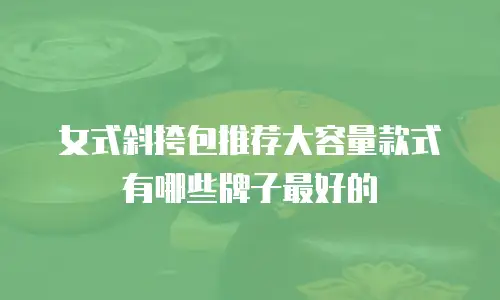 女式斜挎包推荐大容量款式有哪些牌子最好的