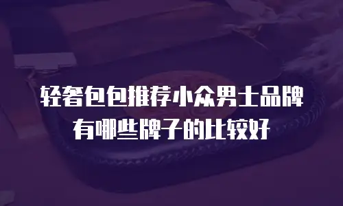 轻奢包包推荐小众男士品牌有哪些牌子的比较好