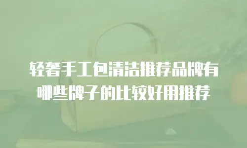 轻奢手工包清洁推荐品牌有哪些牌子的比较好用推荐